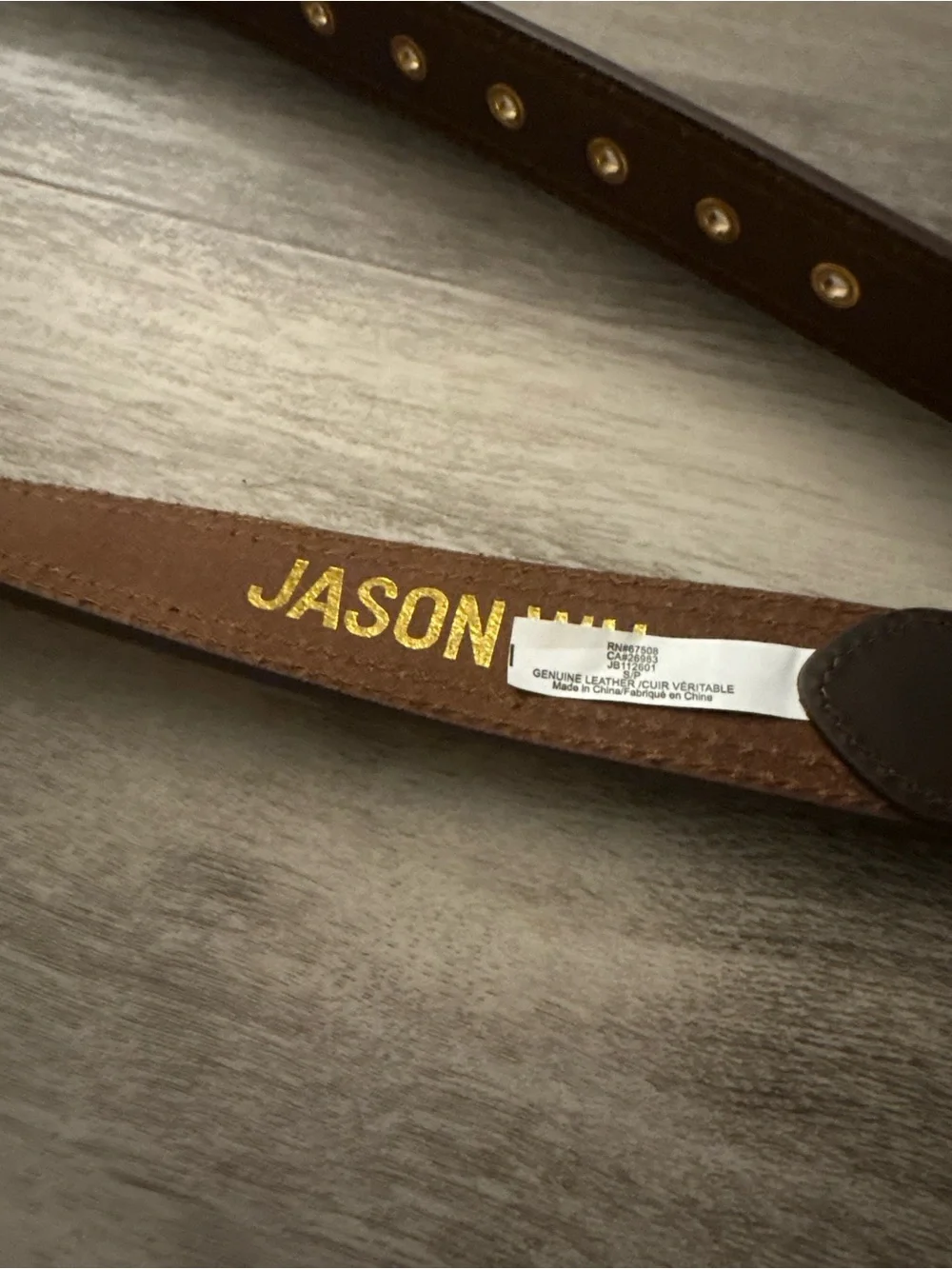 Jason Wu JB112601 White Brown Cognac Belt NWT Small
